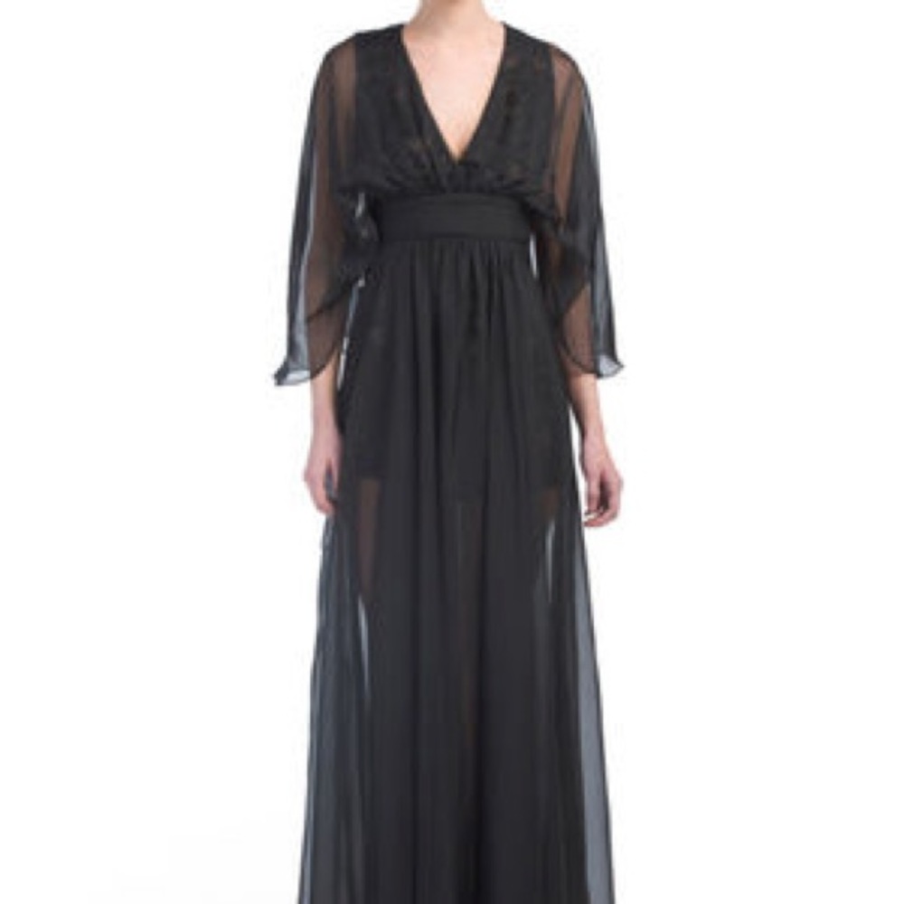 Lotus Threads - Chiffon Maxi Overlay Lace Romper - Picture 4 of 5